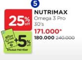 Promo Harga Nutrimax Omega 3 Pro 30 pcs - Watsons