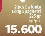 Promo Harga LA FONTE Spaghetti Long per 2 pouch 225 gr - Lotte Grosir