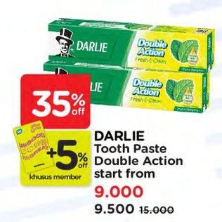 Promo Harga Darlie Toothpaste Double Action Mint 75 gr - Watsons