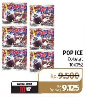 Promo Harga POP ICE Juice Coklat per 10 sachet 25 gr - Lotte Grosir