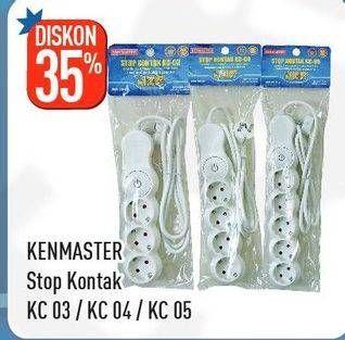 Promo Harga KENMASTER Stop Kontak KC-03, KC-04, KC-05  - Hypermart