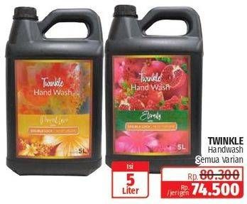 Promo Harga Twinkle Hand Wash All Variants 5000 ml - Lotte Grosir