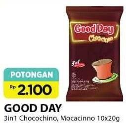 Promo Harga Good Day Instant Coffee 3 in 1 Chococinno, Mocacinno per 10 sachet 20 gr - Alfamart