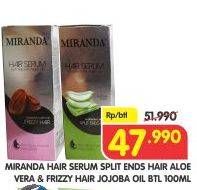 Promo Harga MIRANDA Hair Serum Frizzy Hair, Split Ends Hair, Hair Fall, Dull Fair 100 ml - Superindo