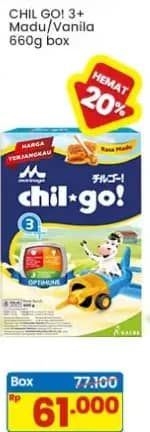 Promo Harga Morinaga Chil Go Bubuk 3+ Vanilla, Madu 700 gr - Indomaret