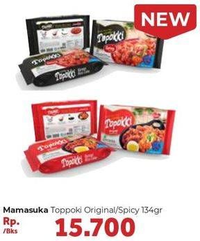 Promo Harga MAMASUKA Topokki Instant Ready To Cook Original, Spicy 134 gr - Carrefour
