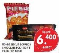 Promo Harga MONDE Biscuit Piebis 190gr / Bourbon Choco 140gr  - Superindo