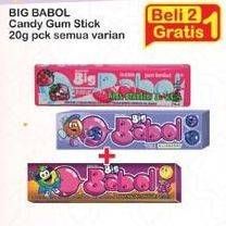 Promo Harga BIG BABOL Candy Gum Strawberry, Blueberry, Tutti Fruty per 5 pcs 20 gr - Indomaret
