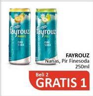 Promo Harga FAYROUZ Fine Soda Pineapple, Pear 250 ml - Alfamidi