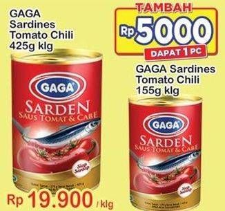 Promo Harga GAGA Sardines Tomat Cabe 425 gr - Indomaret