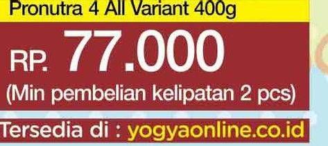 Promo Harga NUTRILON Royal 4 Susu Pertumbuhan All Variants 400 gr - Yogya