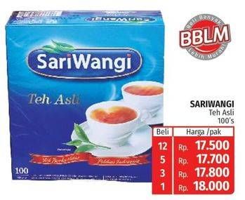 Promo Harga Sariwangi Teh Asli 100 pcs - Lotte Grosir