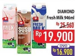 Promo Harga DIAMOND Fresh Milk 946 ml - Hypermart