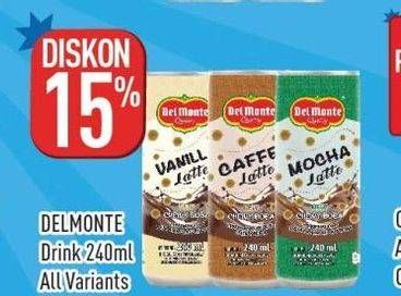 Promo Harga Del Monte Latte All Variants 240 ml - Hypermart