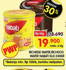 Promo Harga Nabati Bites Richeese, Richoco 240 gr - Superindo