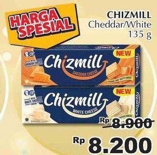 Promo Harga CHIZMILL Wafer Cheddar Cheese, White Cheese 135 gr - Giant