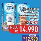 Promo Harga Frisian Flag Susu UHT Purefarm Low Fat, Swiss Chocolate, Coconut Delight, Full Cream 900 ml - Hypermart