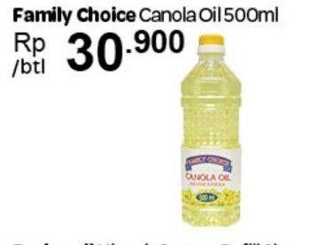 Promo Harga FAMILY CHOICE Canola Oil 500 ml - Carrefour