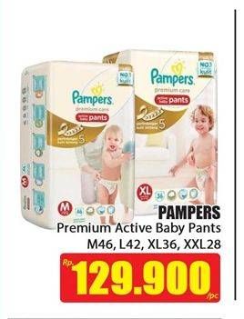 Promo Harga Pampers Premium Care Active Baby Pants M46, L42, XL36, XXL28  - Hari Hari