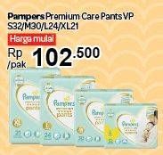 Promo Harga Pampers Premium Care Active Baby Pants S32, M30, L24, XL21 21 pcs - Carrefour