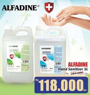 Promo Harga ALFADINE Liquid Hand Sanitizer 5 ltr - Hari Hari