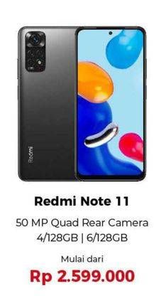 Promo Harga Xiaomi Redmi Note 11 4GB + 128GB, 6GB + 128GB  - Erafone