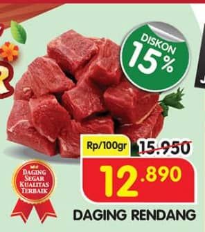 Promo Harga Daging Rendang Sapi per 100 gr - Superindo