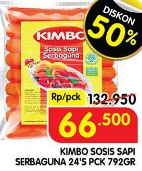 Promo Harga KIMBO Sosis Sapi Serbaguna 24 pcs - Superindo