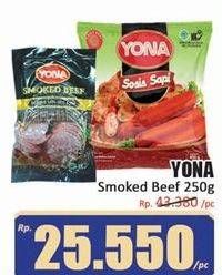 Promo Harga Yona Smoked Beef 250 gr - Hari Hari