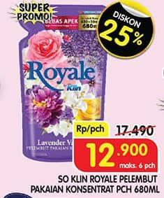 Promo Harga So Klin Royale Parfum Collection 680 ml - Superindo