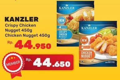 Promo Harga Kanzler Chicken Nugget Crispy, Original 450 gr - Yogya