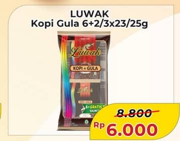 Promo Harga Luwak Kopi + Gula per 9 sachet 25 gr - Alfamart