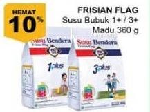 Promo Harga FRISIAN FLAG Susu Bendera 1 Plus / 3 Plus Madu 360 gr - Giant