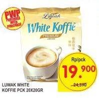 Promo Harga Luwak White Koffie 20 sachet - Superindo