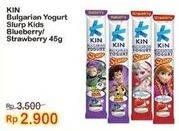 Promo Harga KIN Bulgarian Yogurt Slurp Kids Strawberry, Blueberry 45 gr - Indomaret