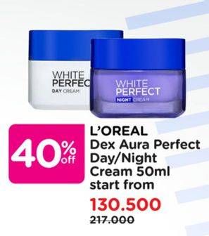 Promo Harga LOREAL Dex Aura Perfect Day/Night Cream 50ml  - Watsons