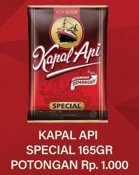 Promo Harga Kapal Api Kopi Bubuk Special 165 gr - Hypermart