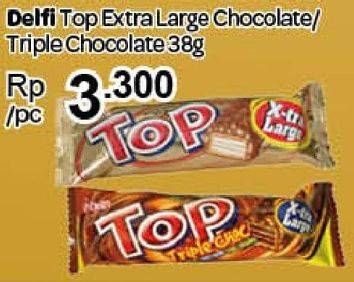Promo Harga DELFI TOP X-tra Large Chocolate, Triple Choco 38 gr - Carrefour