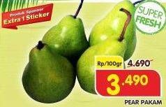 Promo Harga Pear Packham per 100 gr - Superindo