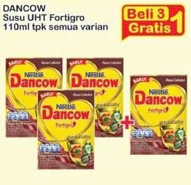 Promo Harga DANCOW Fortigro UHT All Variants per 3 pcs 110 ml - Indomaret