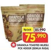 Promo Harga HUNDRED SEEDS Toasted Muesli Granola Creations All Variants 400 gr - Superindo