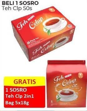 Promo Harga Sosro Teh Celup per 50 pcs 2 gr - Alfamart