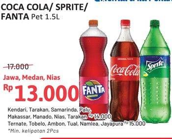 Promo Harga Coca Cola/Sprite/Fanta Pet 1,5L  - Alfamidi