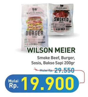 Promo Harga Wilson Meier Smoked Beef/Burger/Sosis/Bakso Sapi  - Hypermart