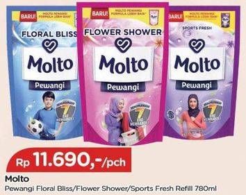 Promo Harga Molto Pewangi Floral Bliss, Flower Shower, Sports Fresh 780 ml - TIP TOP