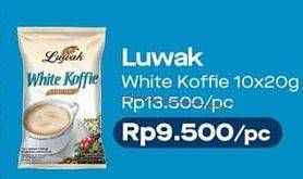 Promo Harga Luwak White Koffie per 10 sachet 20 gr - Alfamart