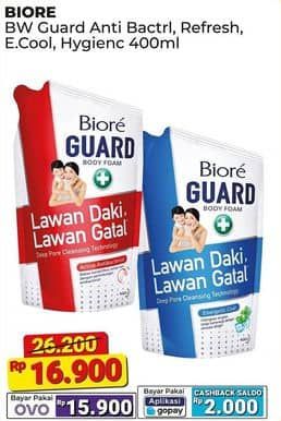 Promo Harga Biore Guard Body Foam Active Antibacterial, Lively Refresh, Energetic Cool, Hygienic Antibacterial 450 ml - Alfamart