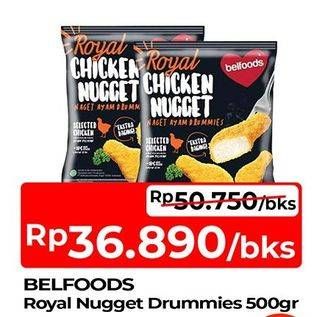 Promo Harga Belfoods Royal Nugget Chicken Nugget Drummies 500 gr - TIP TOP
