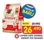 Promo Harga CAPTAIN OATS Oatmeal Instant 12 pcs - Superindo