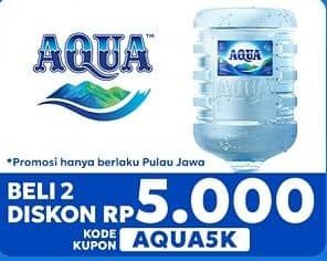 Promo Harga Aqua Air Mineral 19000 ml - Indomaret